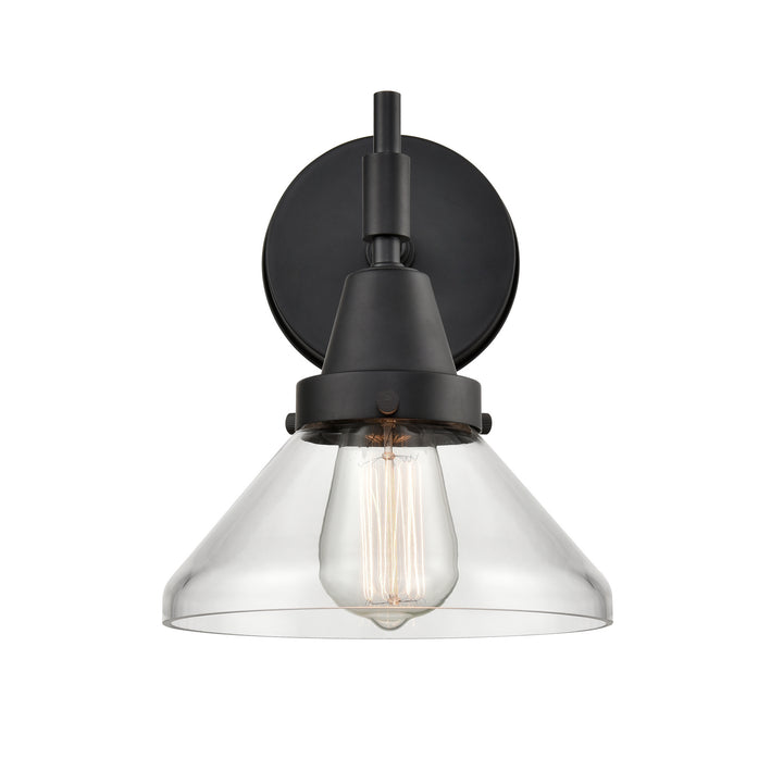 Innovations Caden 447-1W-BK-CL-LED Wall Sconce Light - Matte Black