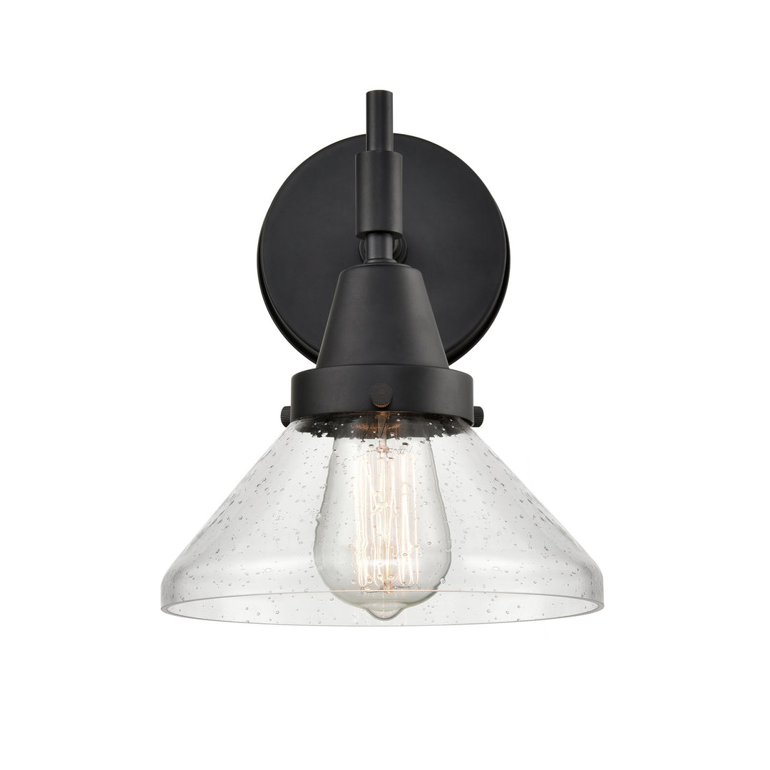Innovations Caden 447-1W-BK-SDY-LED Wall Sconce Light - Matte Black