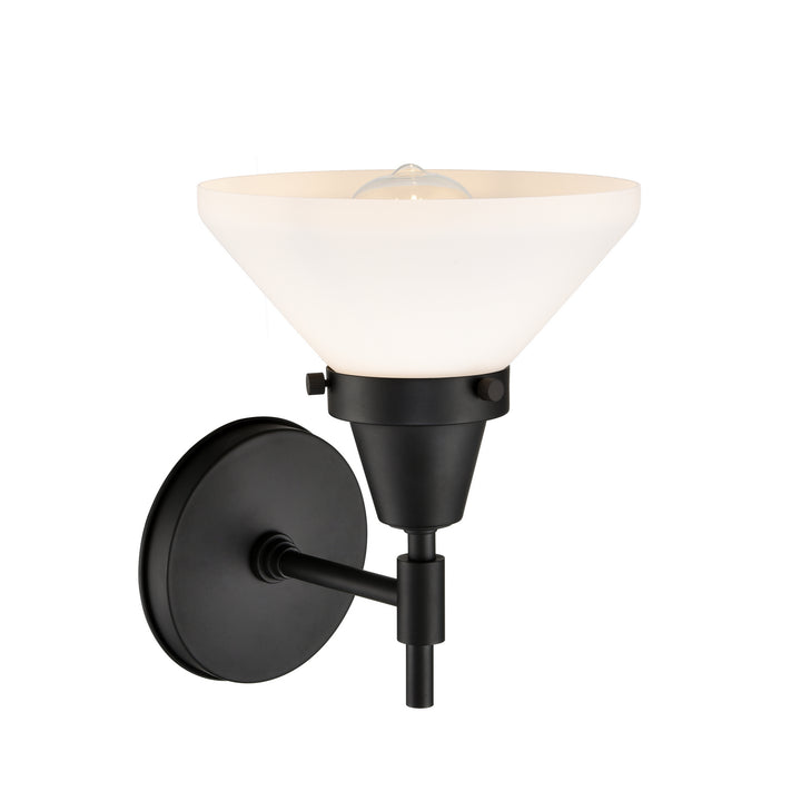 Innovations Caden 447-1W-BK-W-LED Wall Sconce Light - Matte Black