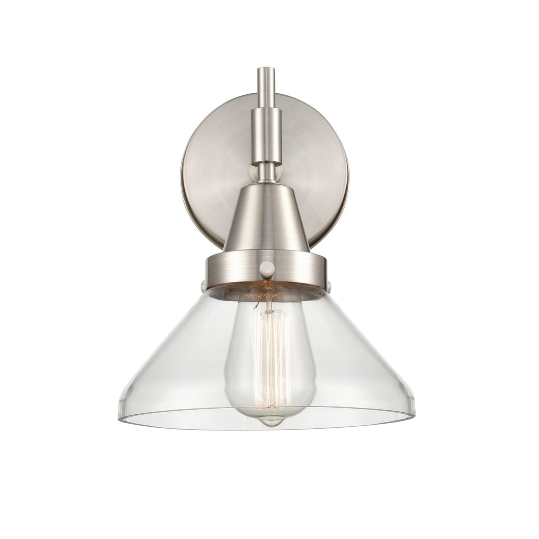 Innovations Caden 447-1W-SN-CL-LED Wall Sconce Light - Satin Nickel