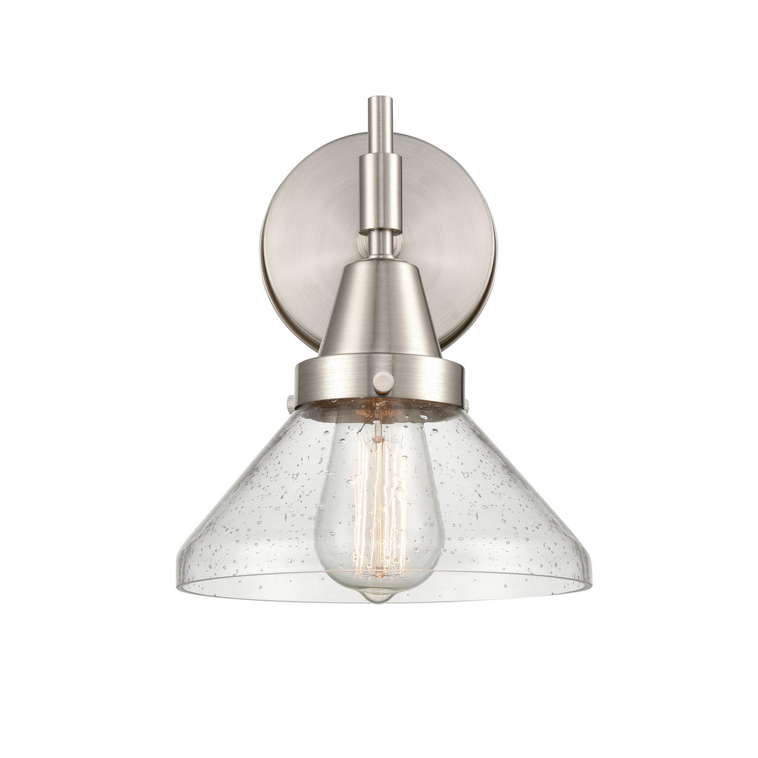 Innovations Caden 447-1W-SN-SDY-LED Wall Sconce Light - Satin Nickel