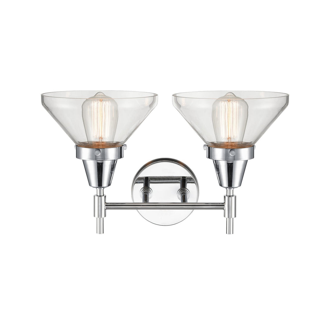 Innovations Caden 447-2W-PC-CL-LED Bath Vanity Light 17 in. wide - Polished Chrome