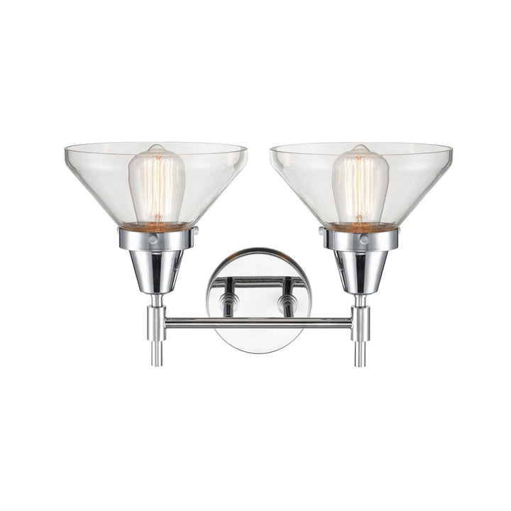 Innovations Caden 447-2W-PC-CL-LED Bath Vanity Light 17 in. wide - Polished Chrome