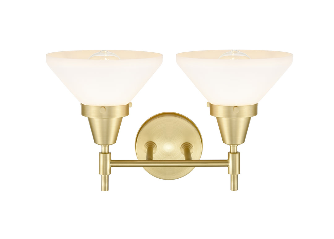 Innovations 447-2W-SB-W-LED Bath Vanity Light 17 in. wide - Satin Brass
