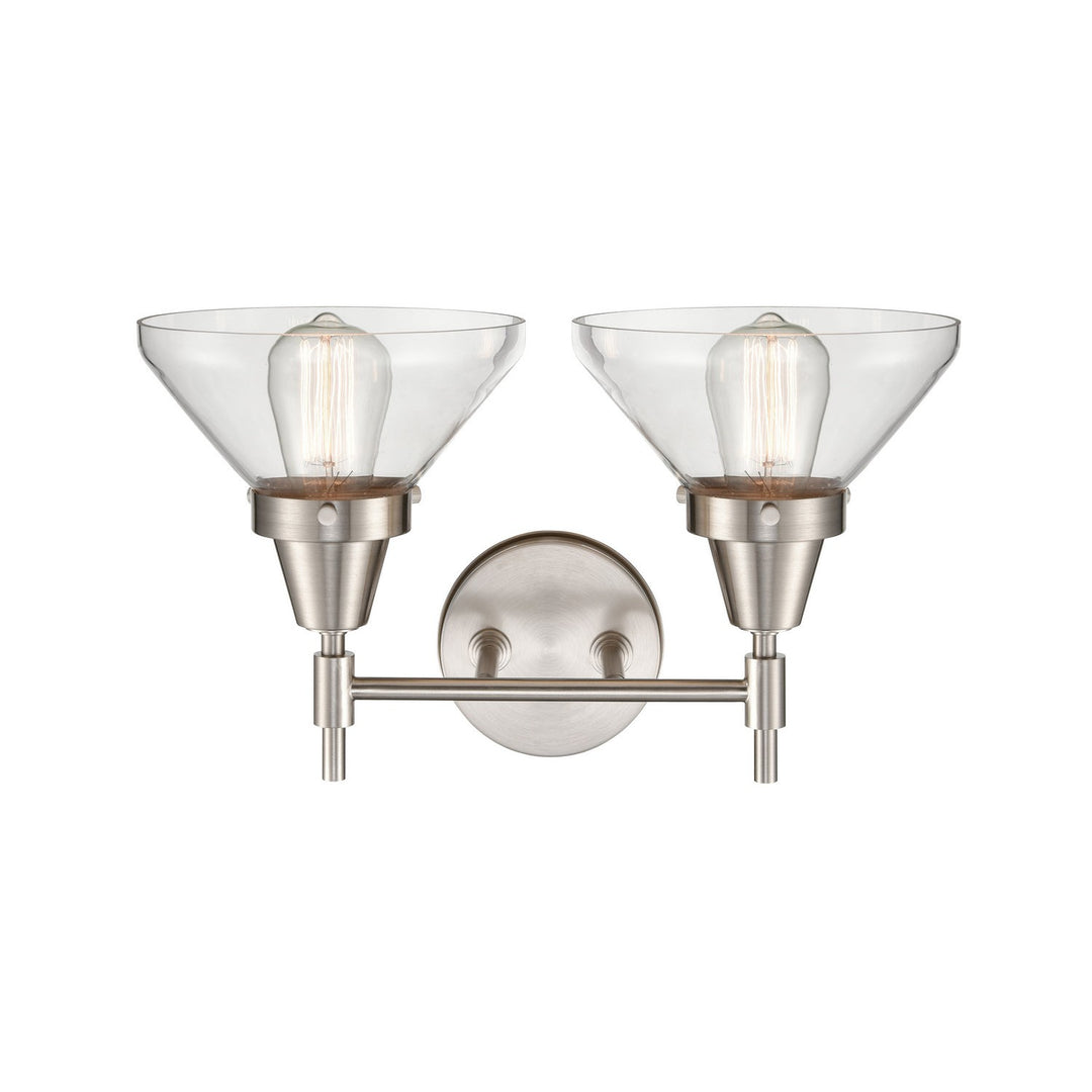 Innovations Caden 447-2W-SN-CL-LED Bath Vanity Light 17 in. wide - Satin Nickel