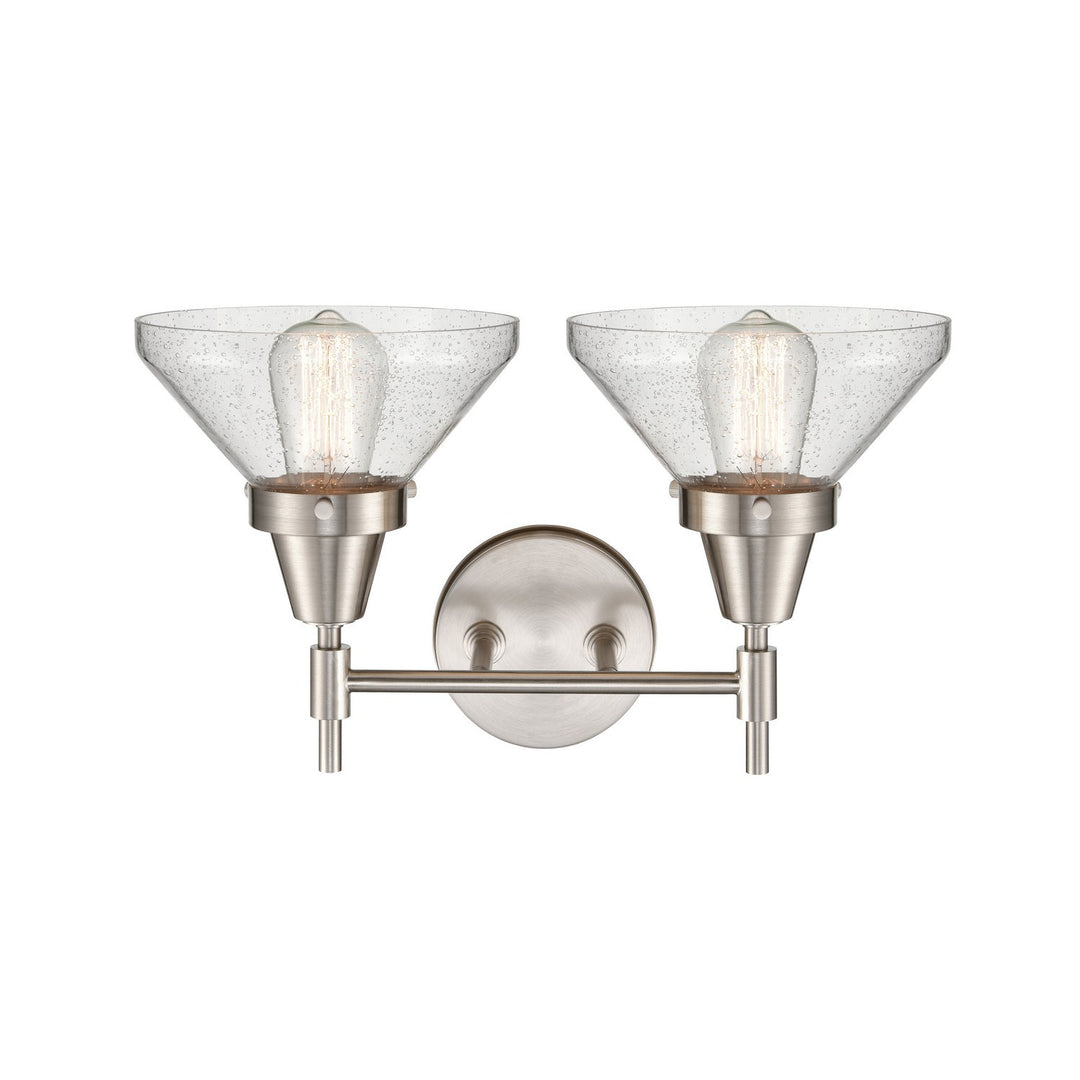 Innovations Caden 447-2W-SN-SDY-LED Bath Vanity Light 17 in. wide - Satin Nickel