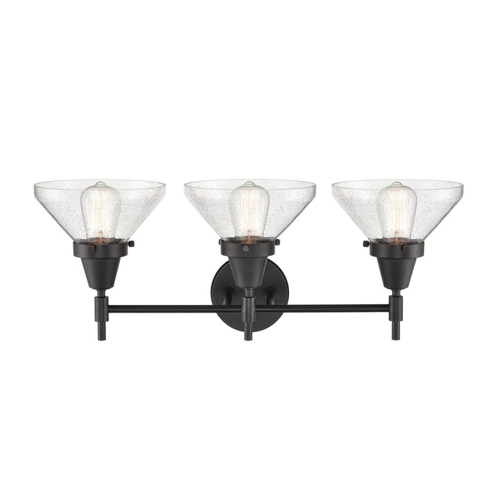 Innovations Caden 447-3W-BK-SDY-LED Bath Vanity Light 26 in. wide - Matte Black