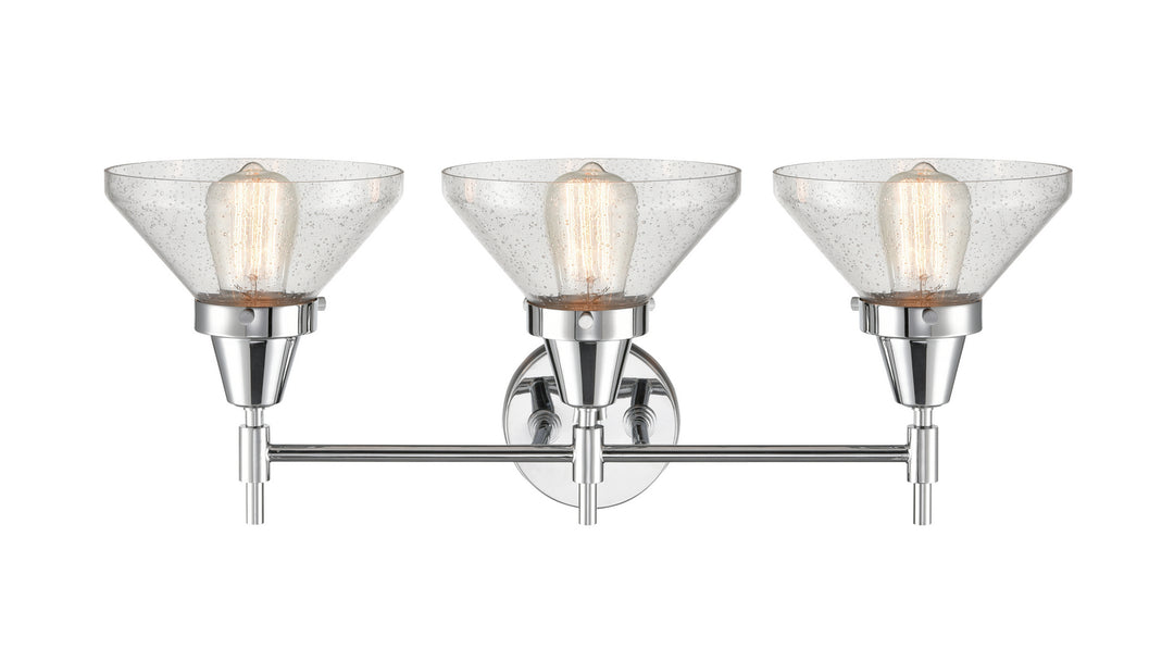 Innovations Caden 447-3W-PC-SDY-LED Bath Vanity Light 26 in. wide - Polished Chrome