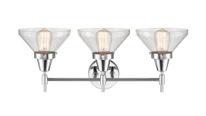 Innovations Caden 447-3W-PC-SDY-LED Bath Vanity Light 26 in. wide - Polished Chrome