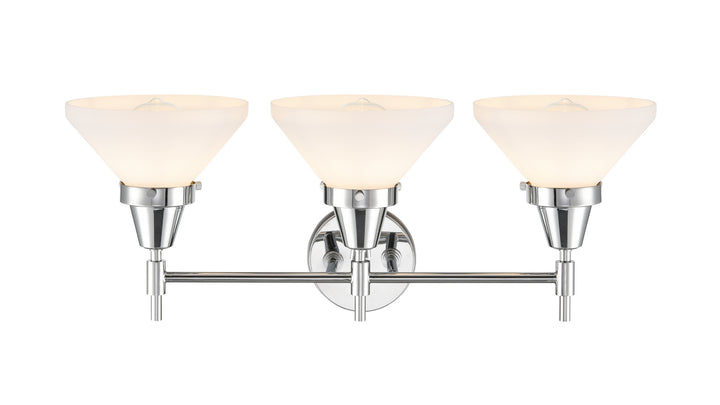 Innovations Caden 447-3W-PC-W-LED Bath Vanity Light 26 in. wide - Polished Chrome
