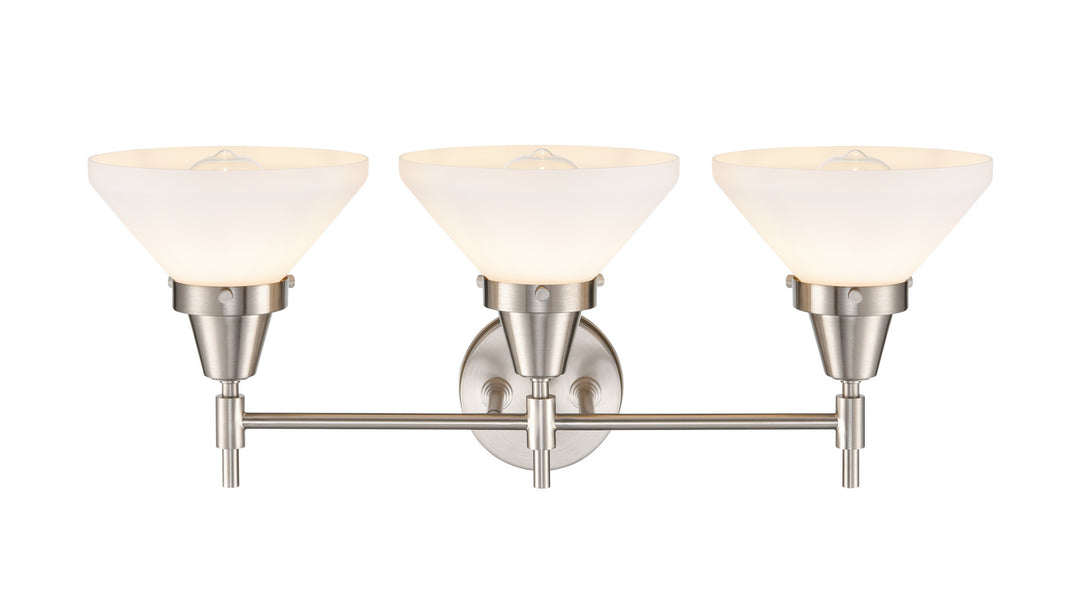 Innovations Caden 447-3W-SN-W-LED Bath Vanity Light 26 in. wide - Satin Nickel