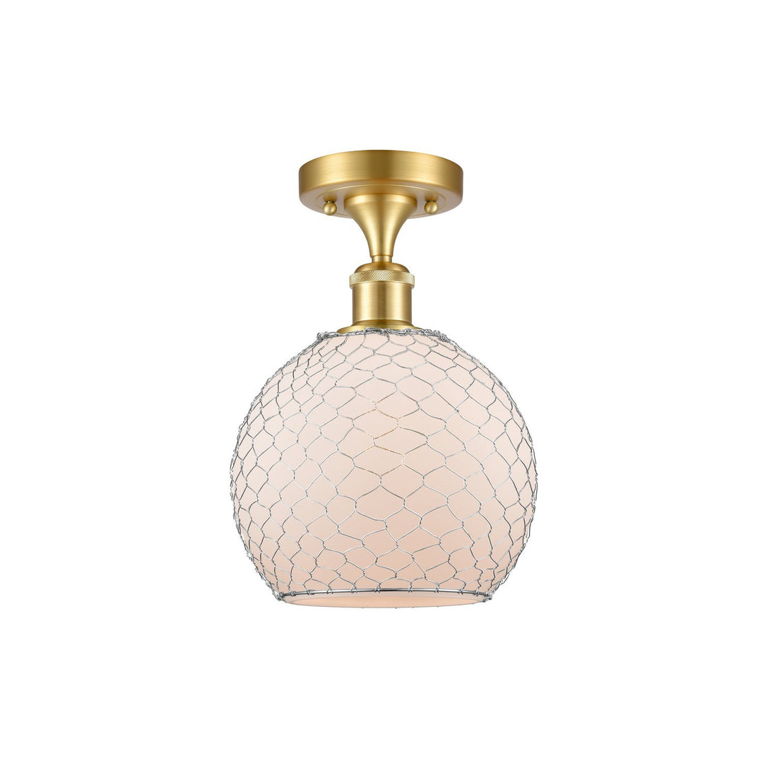 Innovations Ballston 516-1C-SG-G121-8CSN-LED Ceiling Light - Satin Gold