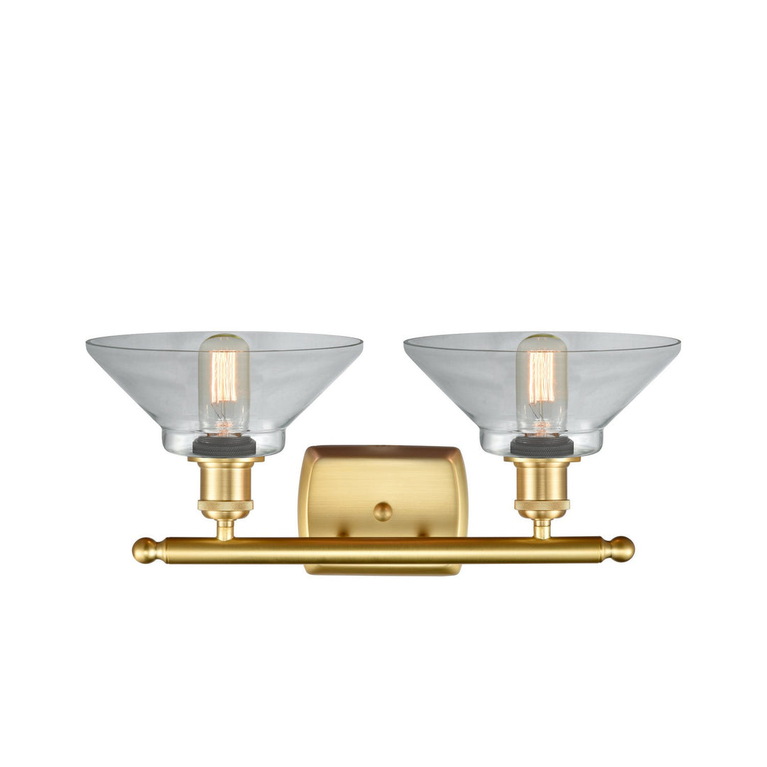 Innovations Ballston 516-2W-SG-G132-LED Bath Vanity Light 18 in. wide - Satin Gold