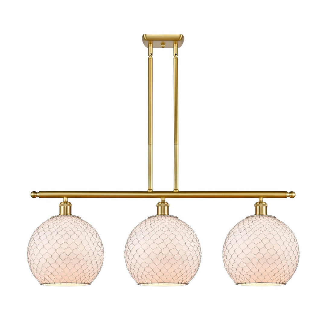 Innovations Ballston 516-3I-SG-G121-10CSN-LED Chandelier Light - Satin Gold