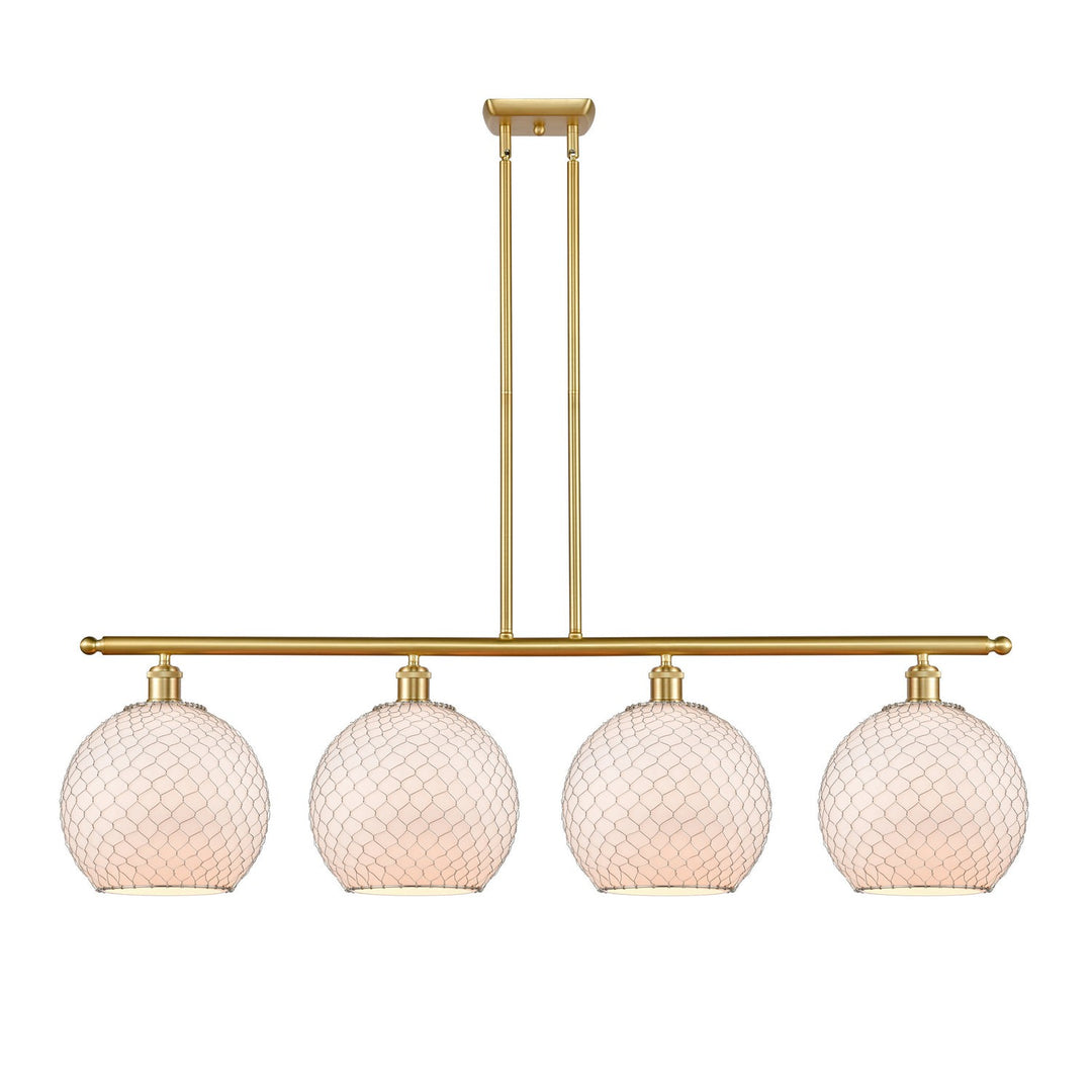 Innovations Ballston 516-4I-SG-G121-10CSN-LED Chandelier Light - Satin Gold