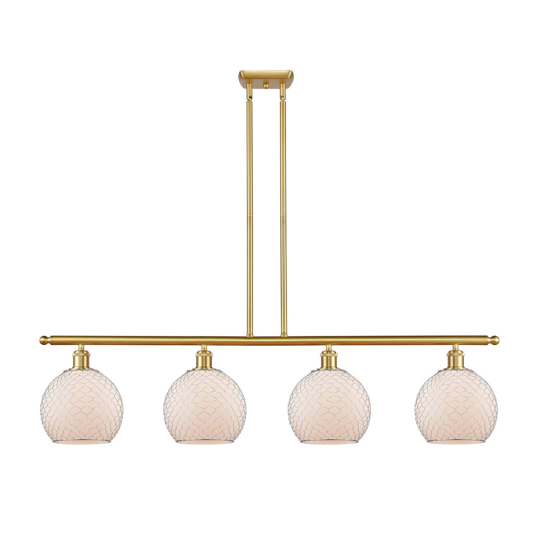 Innovations Ballston 516-4I-SG-G121-8CSN-LED Chandelier Light - Satin Gold