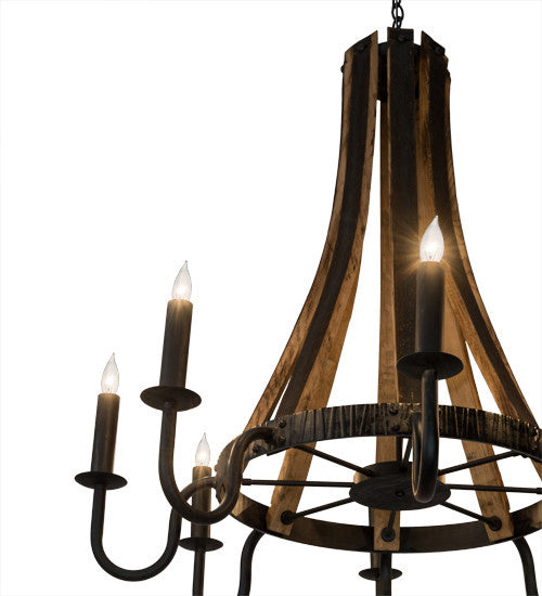 2nd Avenue Barrel Stave 46393-41 Chandelier Light - Costello Black