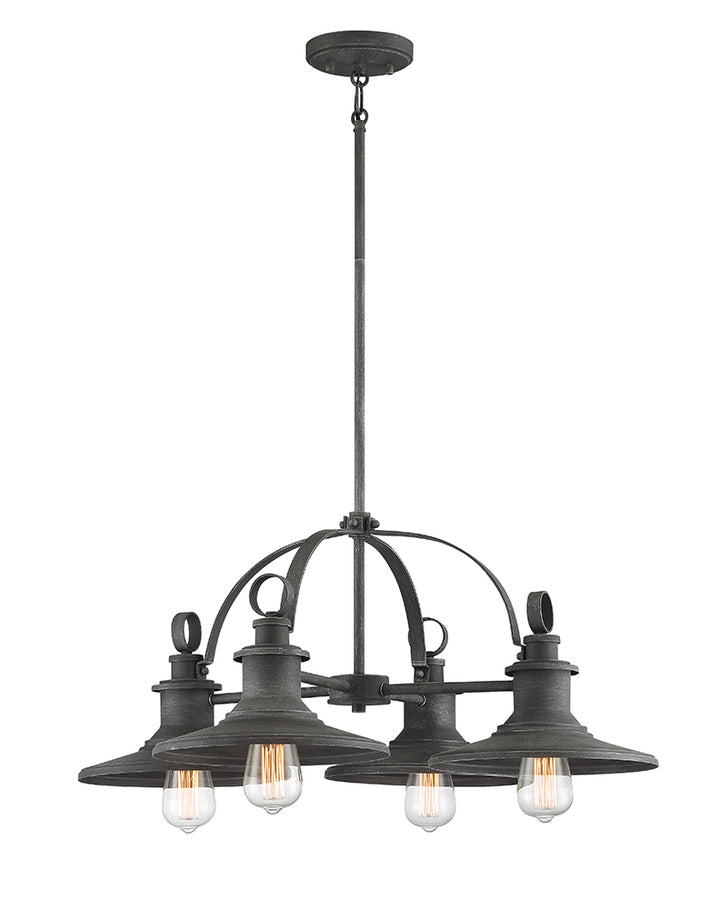 Designers Fountain Aurora D207M-4CH-WP Chandelier Light - Weathered Pewter