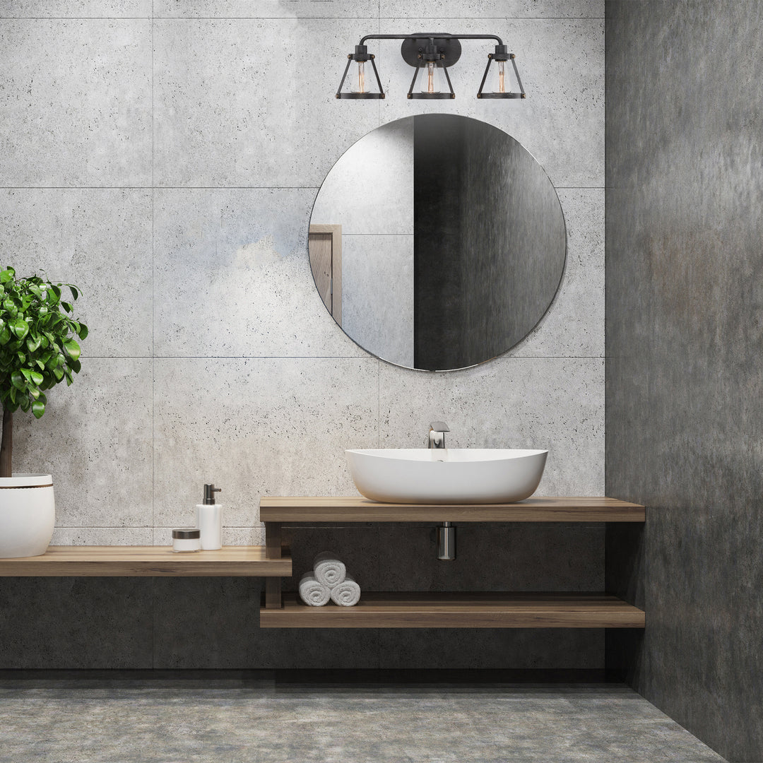Designers Fountain Wicker Park D212M-3B-WP Bath Vanity Light 25 in. wide - Weathered Pewter