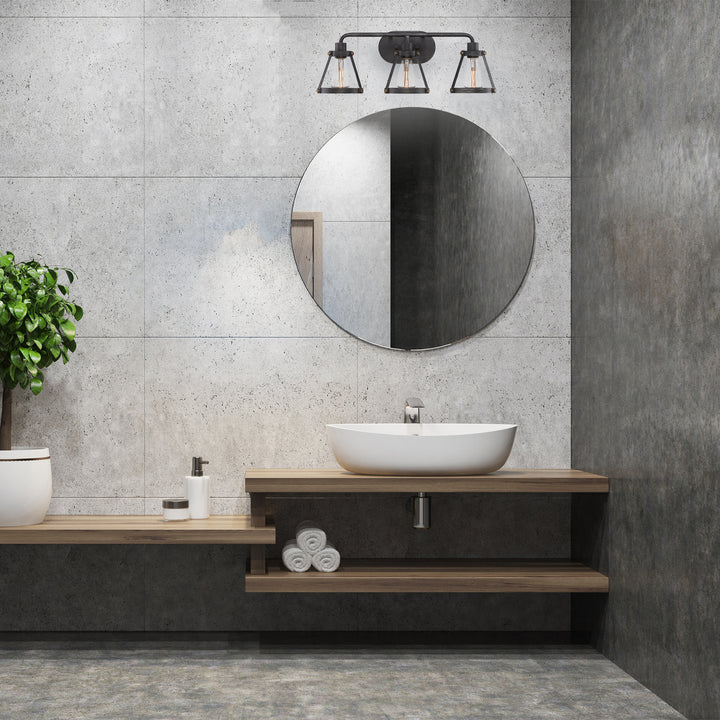 Designers Fountain Wicker Park D212M-3B-WP Bath Vanity Light 25 in. wide - Weathered Pewter