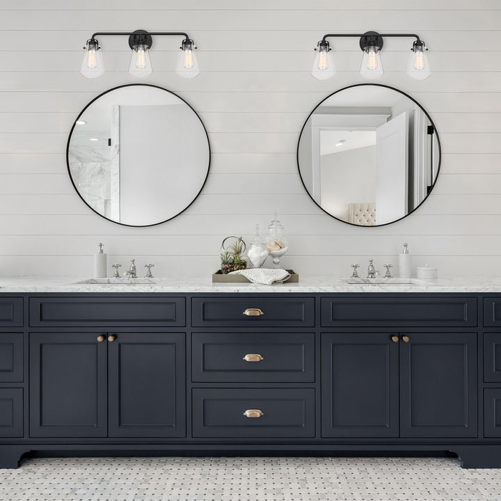 Designers Fountain Elliott D216M-3B-MB Bath Vanity Light 24 in. wide - Matte Black