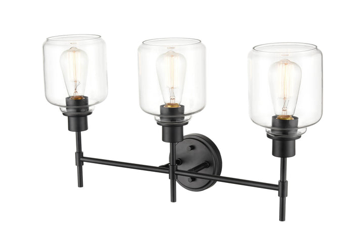 Millennium Asheville 6943-MB Bath Vanity Light 25 in. wide - Matte Black