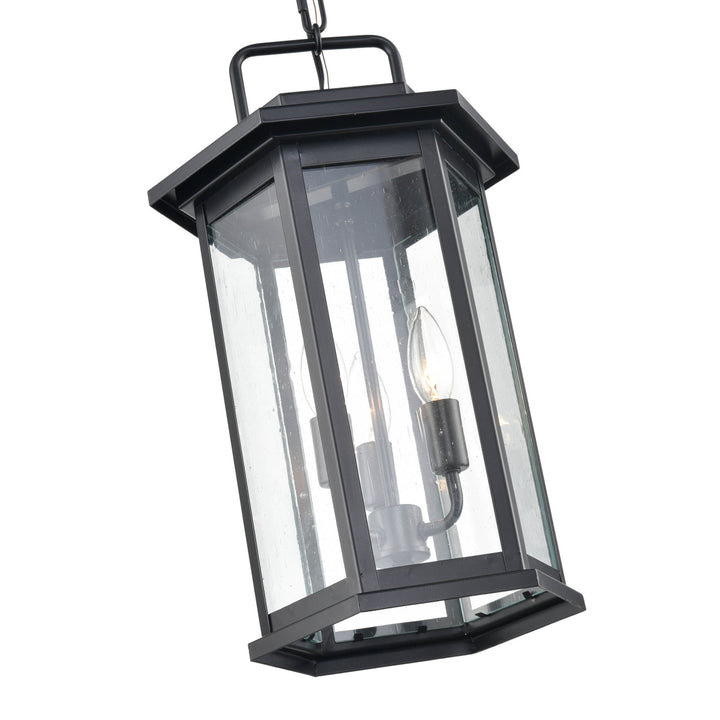 Millennium Lighting 2687-PBK Ellis Three Light Outdoor Hanging Lantern Outdoor Black