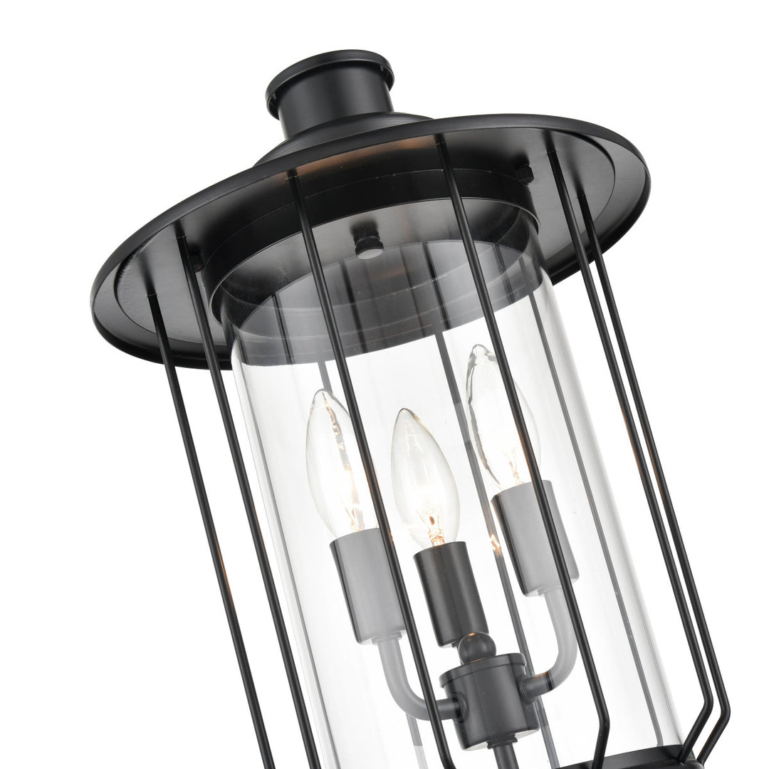 Millennium Lighting 2699-PBK Belvoir Three Light Outdoor Post Lantern Outdoor Black