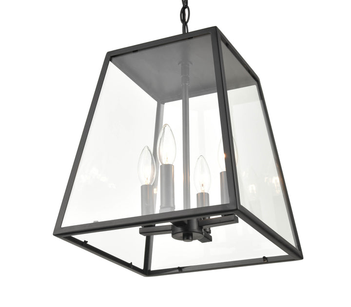 Millennium Lighting 8014-PBK Grant Four Light Outdoor Lantern Outdoor Black