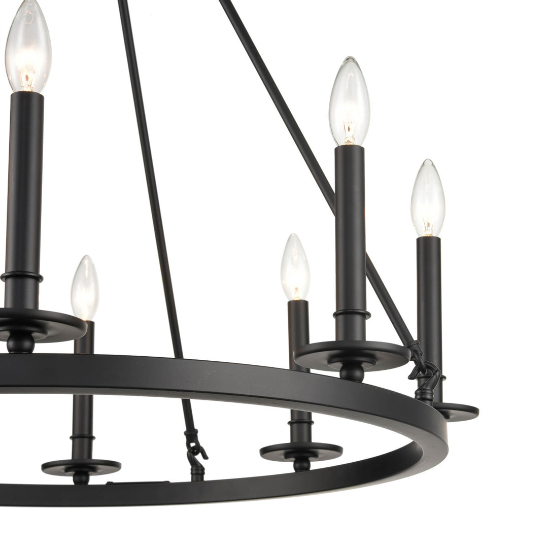 Millennium Florence 6708-MB Chandelier Light - Matte Black