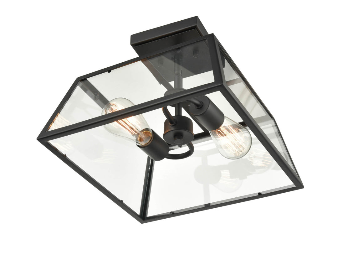 Millennium Lighting 8022-PBK Grant Two Light Outdoor Lantern Outdoor Black