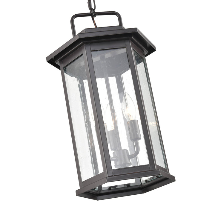 Millennium Lighting 2687-PBZ Ellis Three Light Outdoor Hanging Lantern Outdoor Bronze / Dark