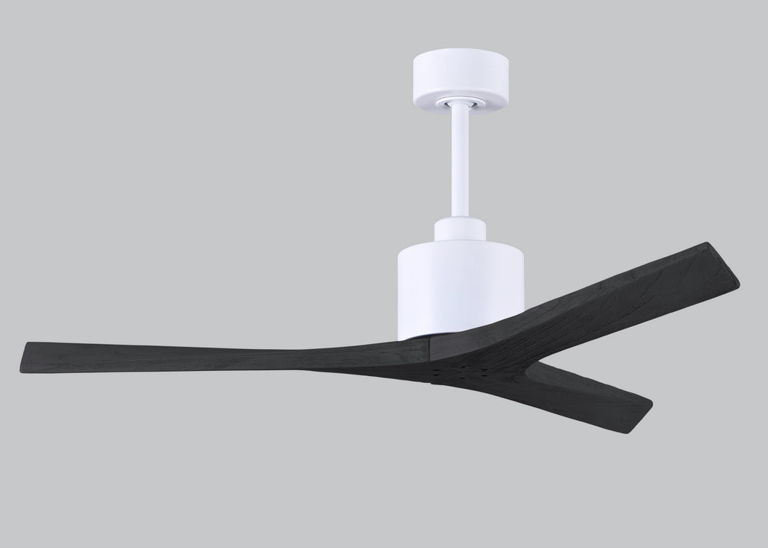 Matthews Fan Company Mollywood MW-MWH-BK-52 Ceiling Fan 52 - Matte White, Matte Black/