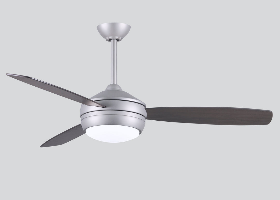 Matthews Fan Company T-24 T24-BN-GAWA-52 Ceiling Fan 52 - Brushed Nickel, Gray Ash/Walnut/