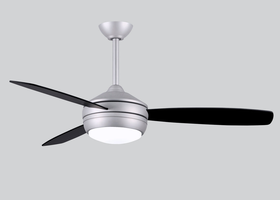 Matthews Fan Company T-24 T24-BN-OOBK-52 Ceiling Fan 52 - Brushed Nickel, Old Oak/Matte Black/