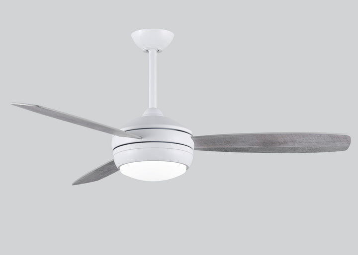 Matthews Fan Company T-24 T24-MWH-MABW-52 Ceiling Fan 52 - Matte White, Maple/Barn Wood/