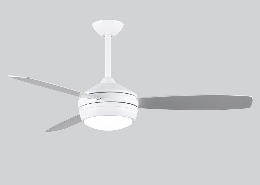 Matthews Fan Company T-24 T24-MWH-MWHBN-52 Ceiling Fan 52 - Matte White, Matte White/Brushed Nickel/