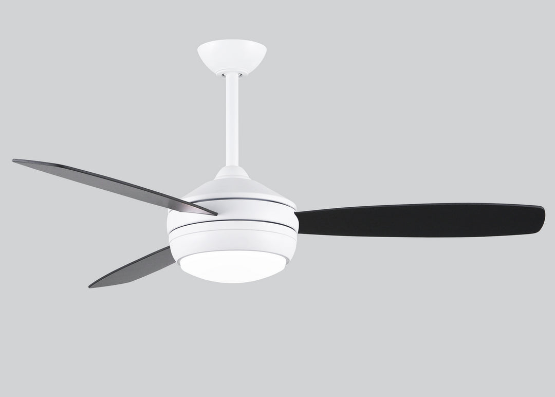 Matthews Fan Company T-24 T24-MWH-OOBK-52 Ceiling Fan 52 - Matte White, Old Oak/Matte Black/