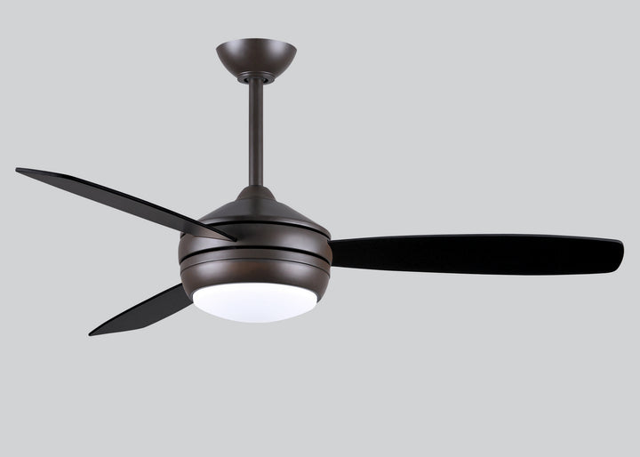 Matthews Fan Company T-24 T24-TB-OOBK-52 Ceiling Fan 52 - Textured Bronze, Old Oak/Matte Black/