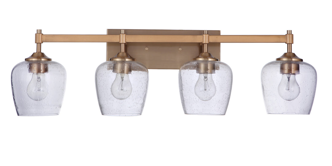 Craftmade Stellen 12430SB4 Bath Vanity Light 31 in. wide - Satin Brass