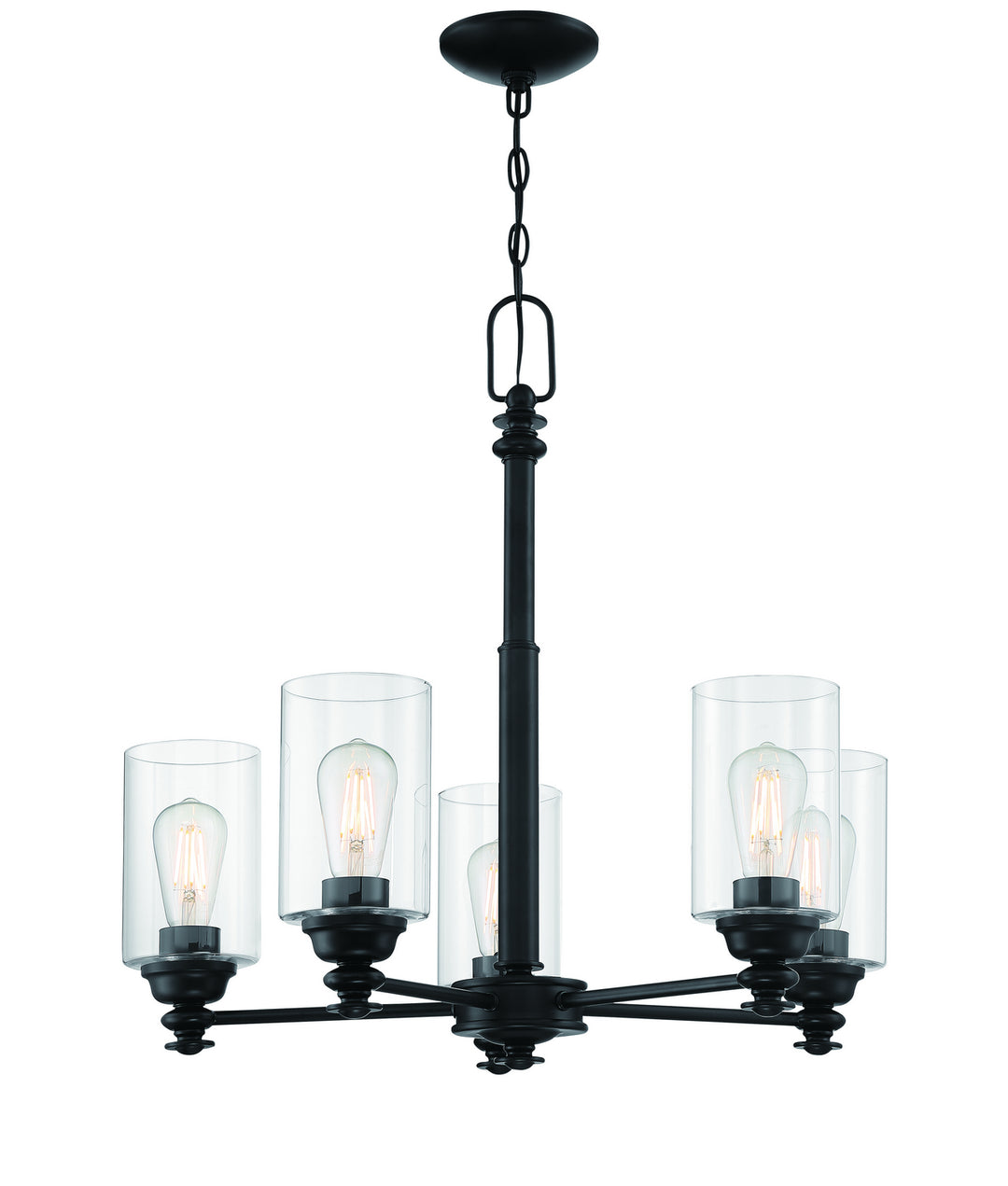 Craftmade Dardyn 49825-FB-C Chandelier Light - Flat Black