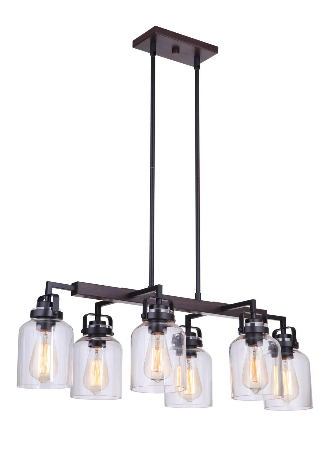 Craftmade Foxwood 53676-FBDT Pendant Light - Flat Black/Dark Teak