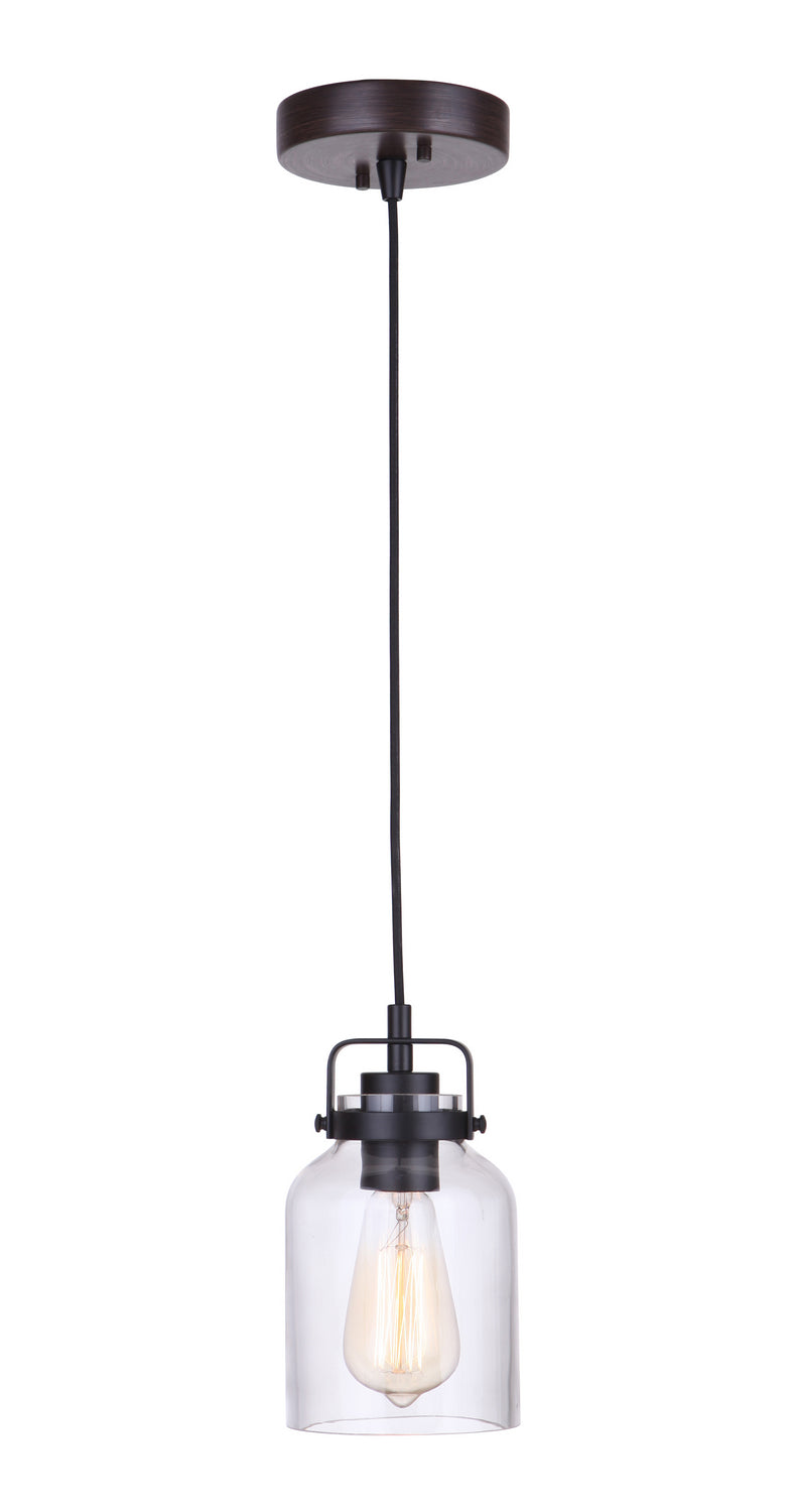 Craftmade Foxwood 53691-FBDT Pendant Light - Flat Black/Dark Teak