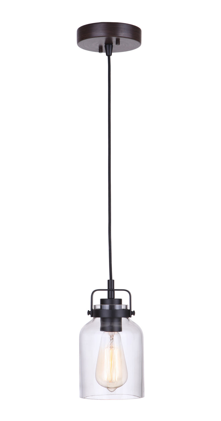 Craftmade Foxwood 53691-FBDT Pendant Light - Flat Black/Dark Teak