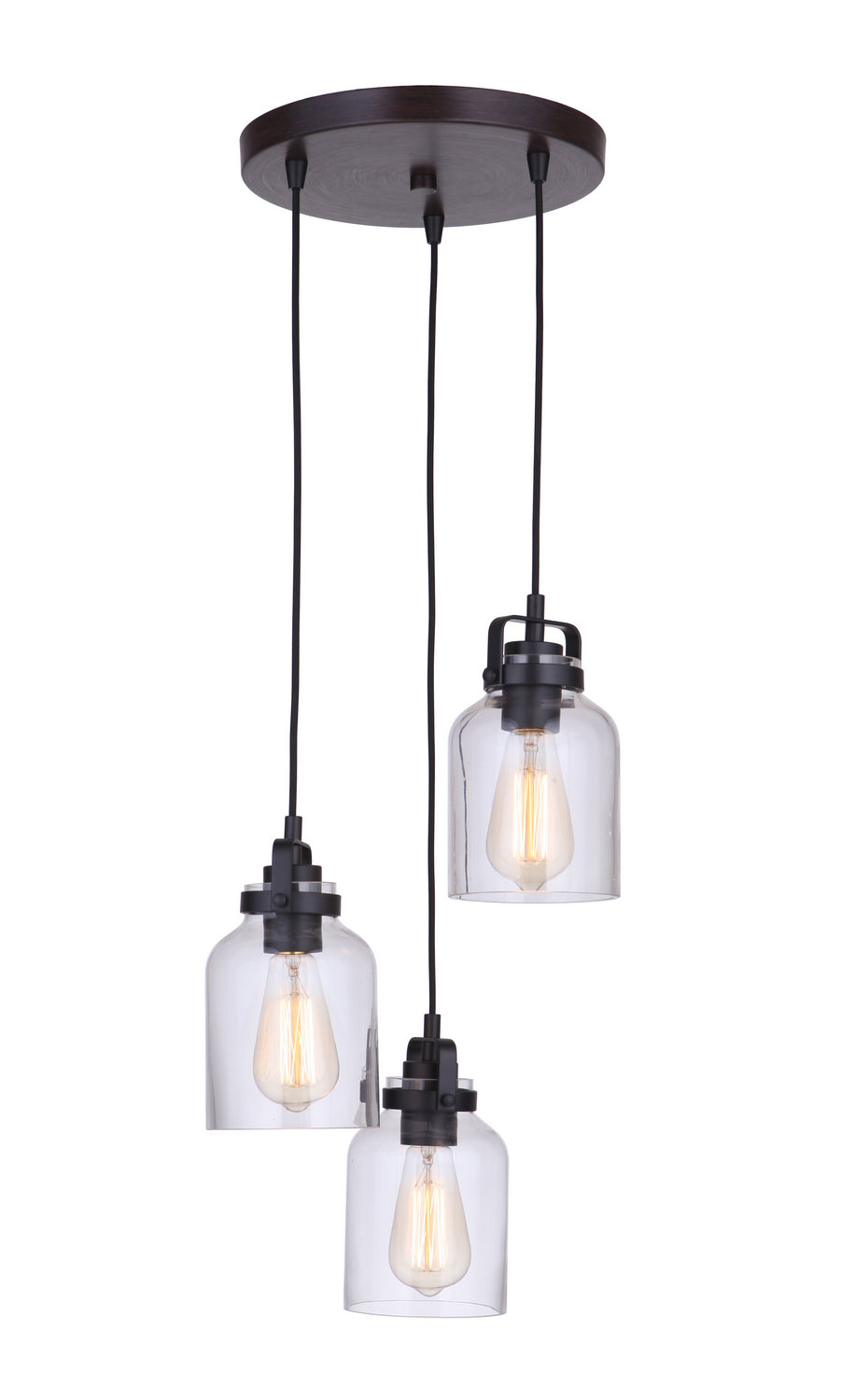 Craftmade Foxwood 53692-FBDT Pendant Light - Flat Black/Dark Teak