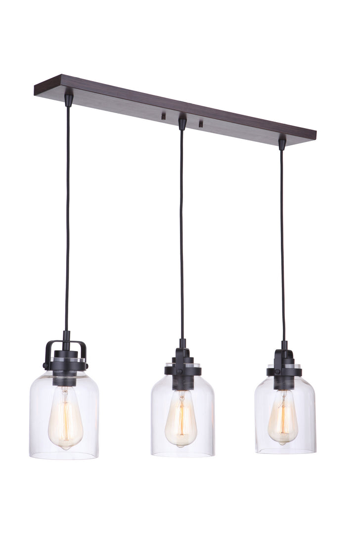 Craftmade Foxwood 53693-FBDT Pendant Light - Flat Black/Dark Teak