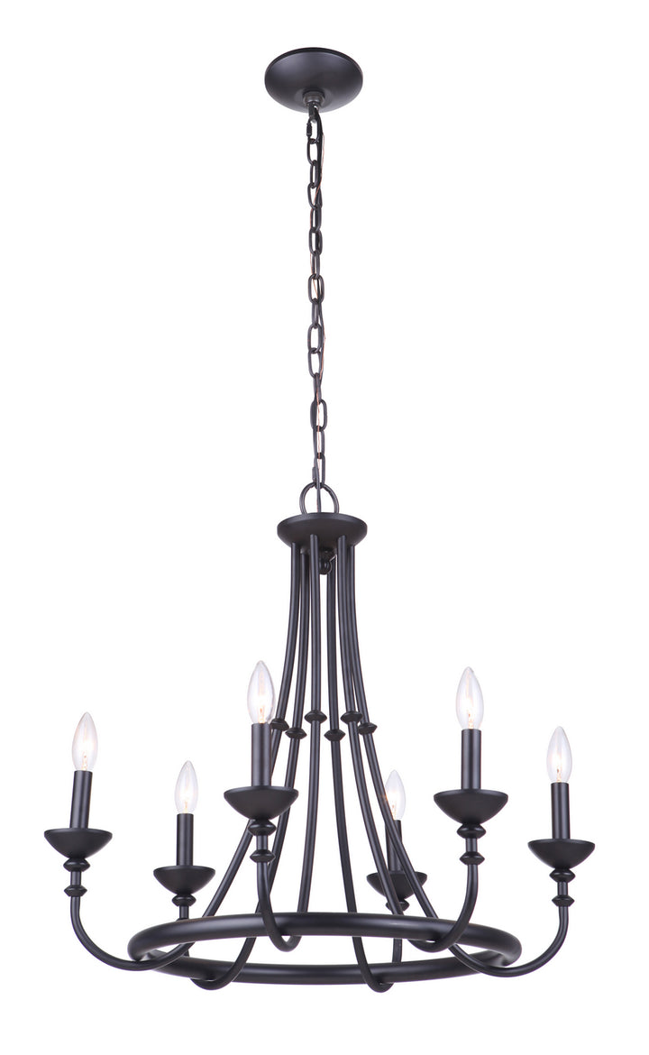 Craftmade Marlowe 53726-FB Chandelier Light - Flat Black