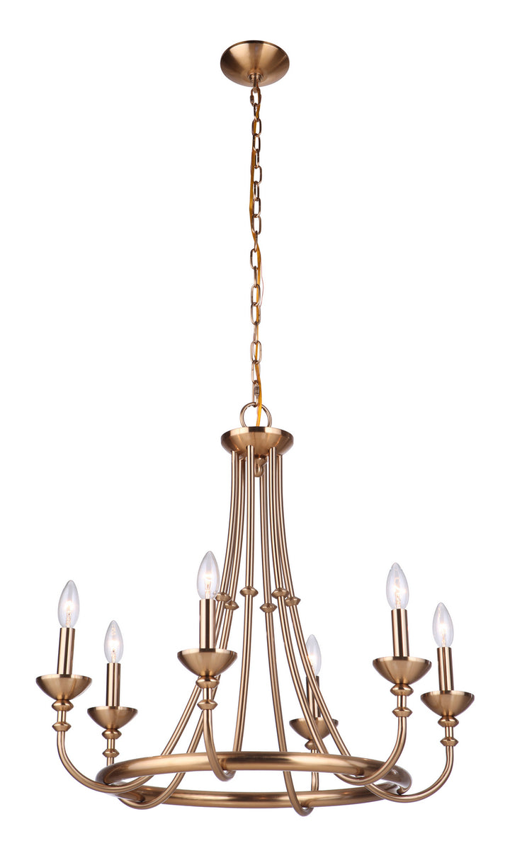 Craftmade Marlowe 53726-SB Chandelier Light - Satin Brass