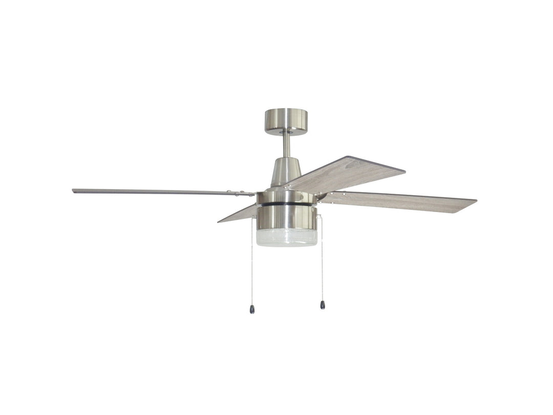 Craftmade Dalton DAL48BNK4 Ceiling Fan 48 - Brushed Polished Nickel, Driftwood/Greywood/