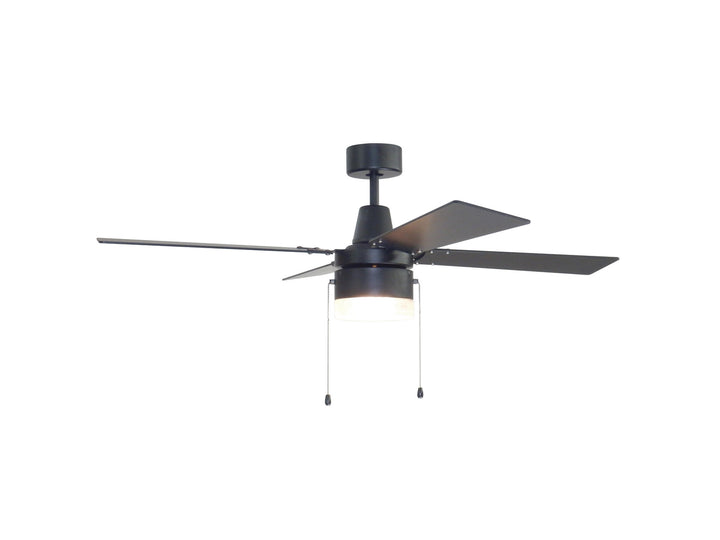 Craftmade Dalton DAL48FB4 Ceiling Fan 48 - Flat Black, Flat Black/Greywood/